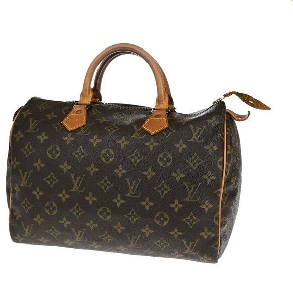 LOUIS VUITTON Speedy 30 Travel Hand Bag Monogram Leather Brown - Picture 1 of 16